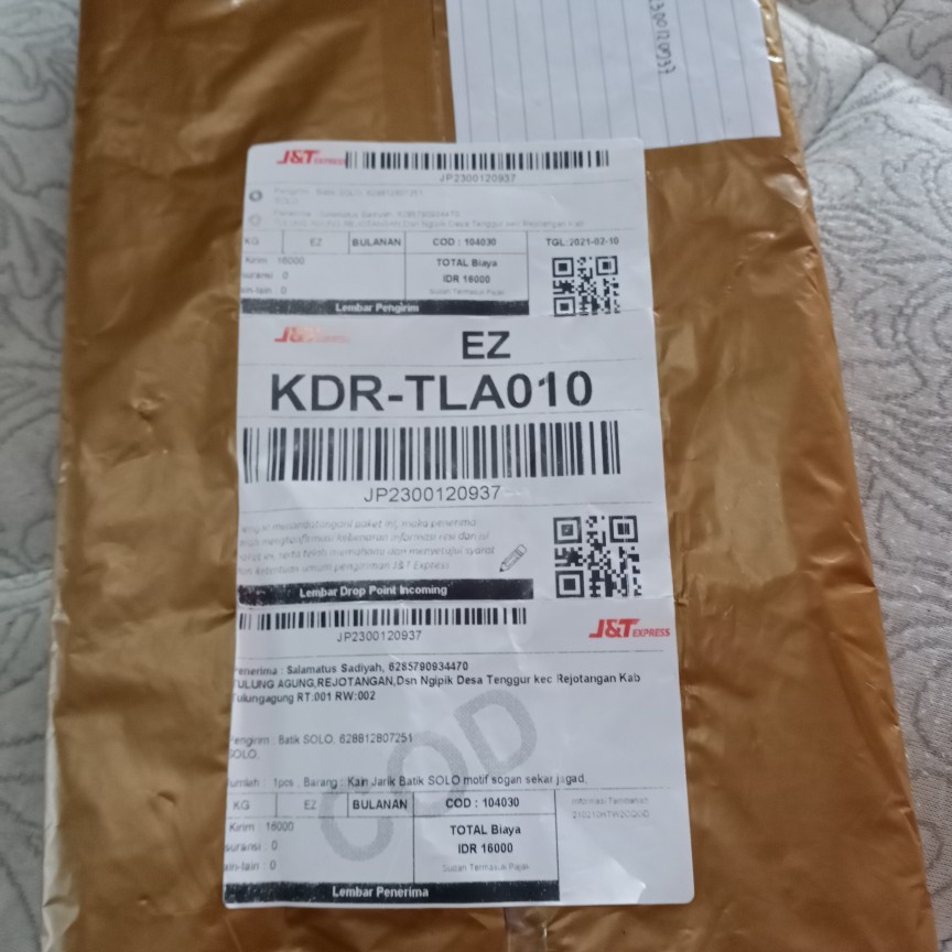 Kain Jarik Batik Solo Motif Sogan Sekar Jagad