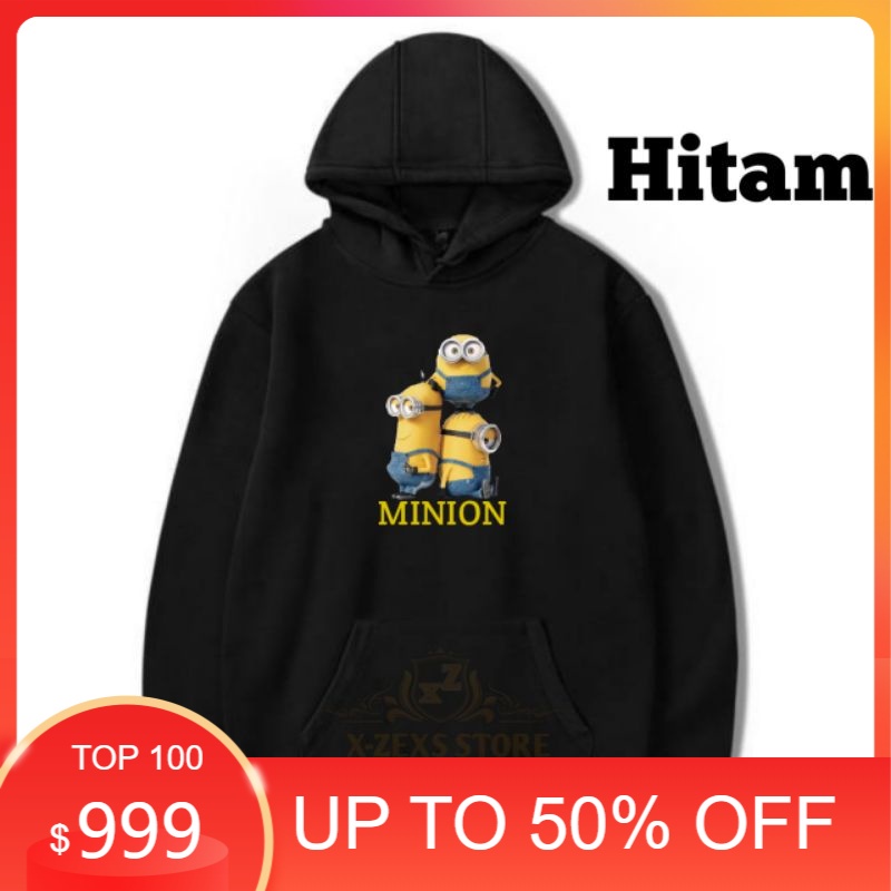 jaket suwiter hoodie anak laki laki perempuan minions | jaket hoodie anak anak kartun gambar minion 
