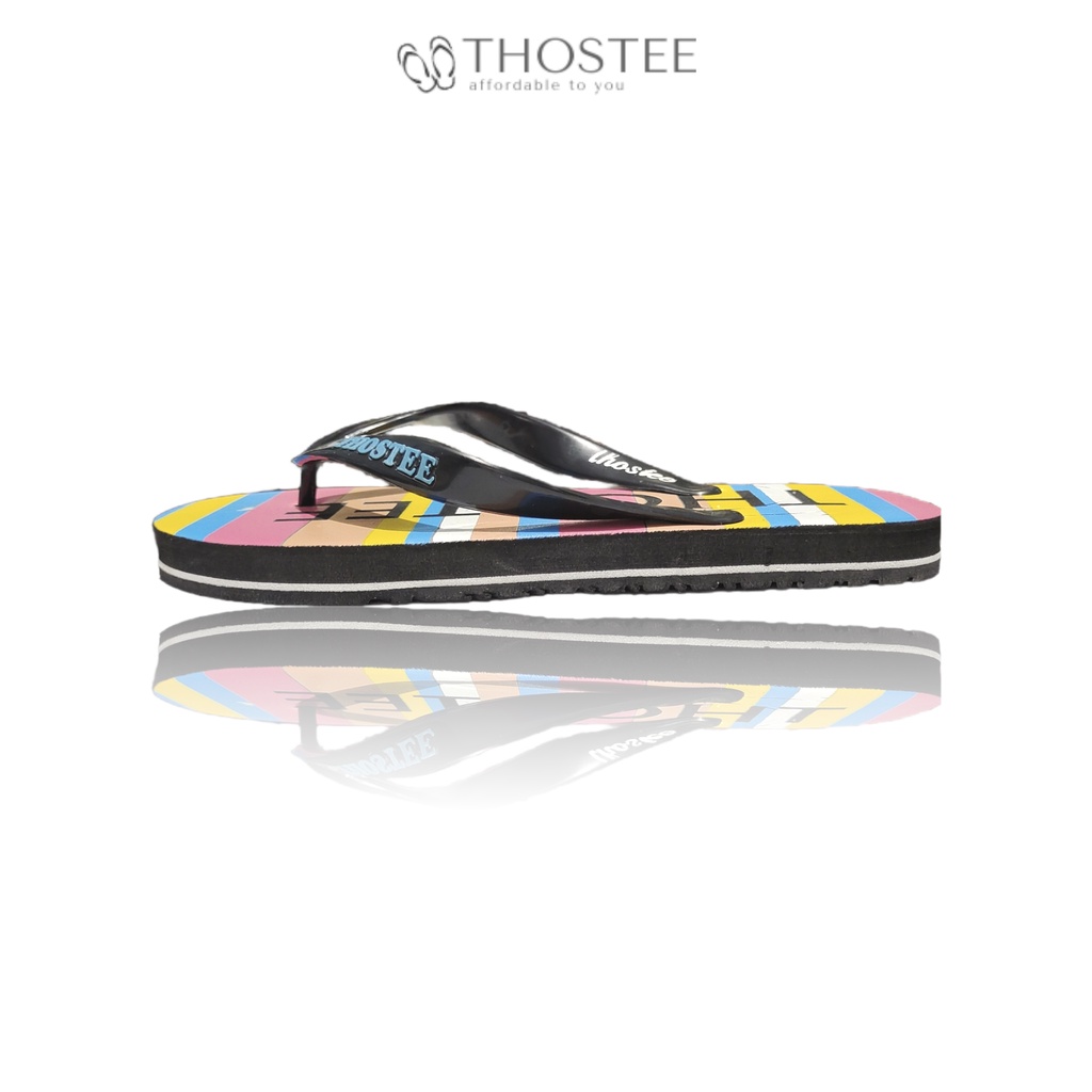 Thostee Sandal Jepit Karet Wanita Rainbow Raja.Kpop