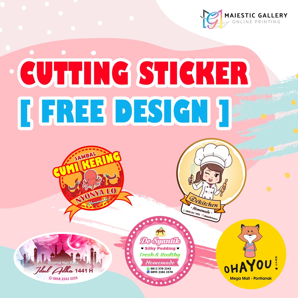 

CUTTING STIKER CHROMO / VYNIL / TRANSPARAN | STIKER LABEL KEMASAN PRODUK - FREE CUSTOM DESAIN