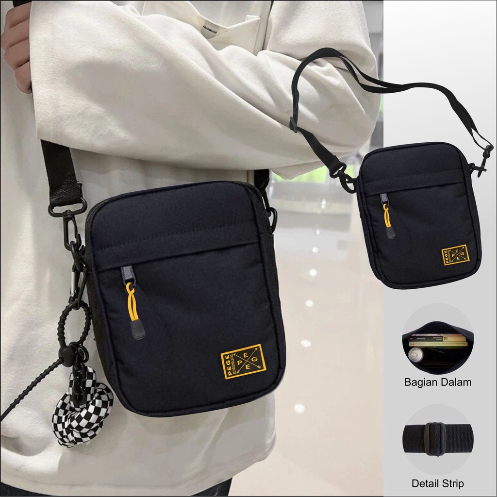 Tas Selempang Bahu Pria PEGE Slingbang Model Trendy Casual - PG 8922