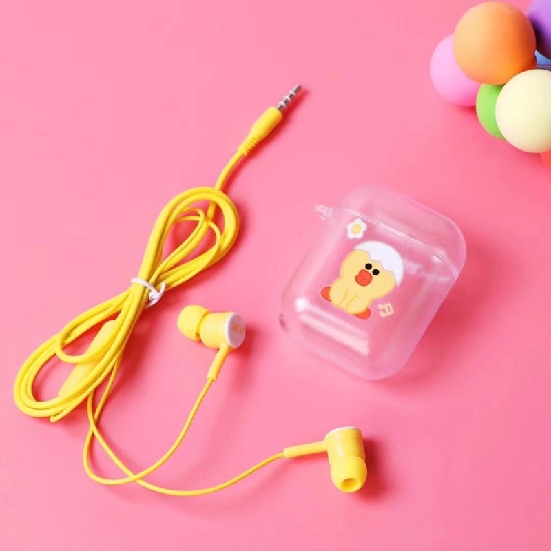 [ XY-58 ] Set Headset Earphone Lovely earphone Cartoon cute /Wadah Earphone Karakter cartoon