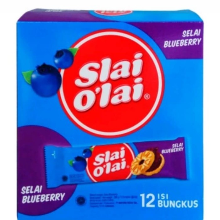 

54eh Slai Olai Biskuit Selai 12 X 24 Gram - Blueberry 60Jh