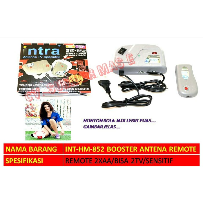 INTRA Booster Antena TV Remote-Int 852 penguat sinyal tv