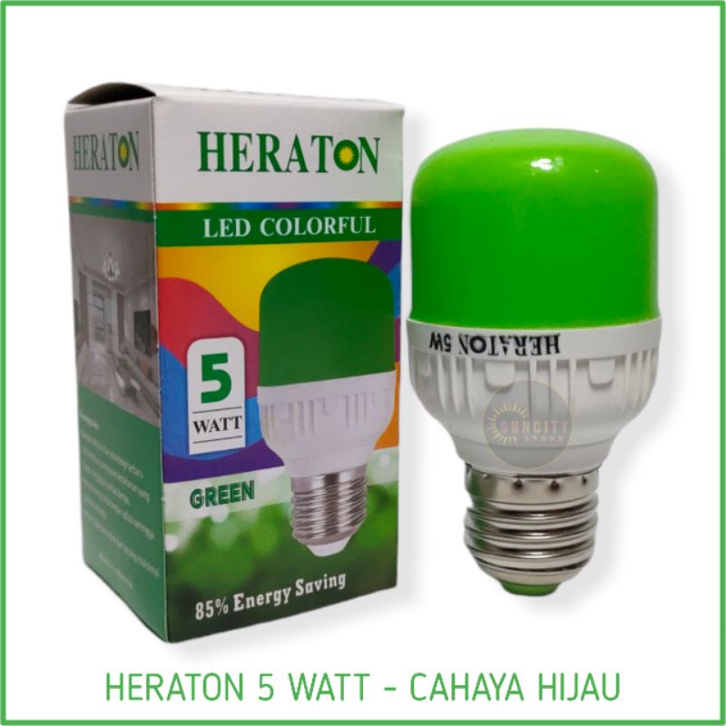 Heraton Colorful Lampu LED Warna 5 Watt