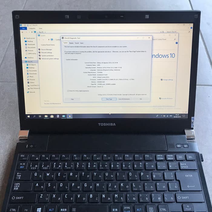 Laptop Toshiba Dynabook R732H Intel Core I5 SSD Super Cepat