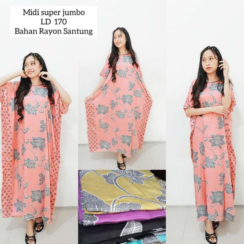 Daster Midi Super Jumbo Bisa Grosir bisa COD