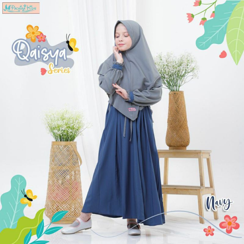Gamis QAISYA series by pachira.kids size 8-10T