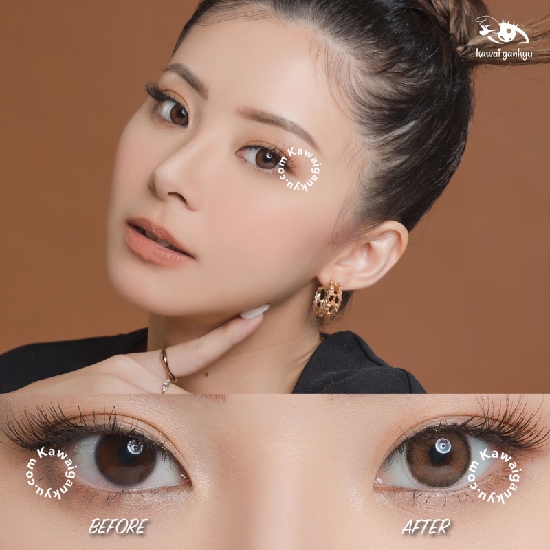 KawaiGankyu Softlens - Mini Elsa brown by Luina (1botol)