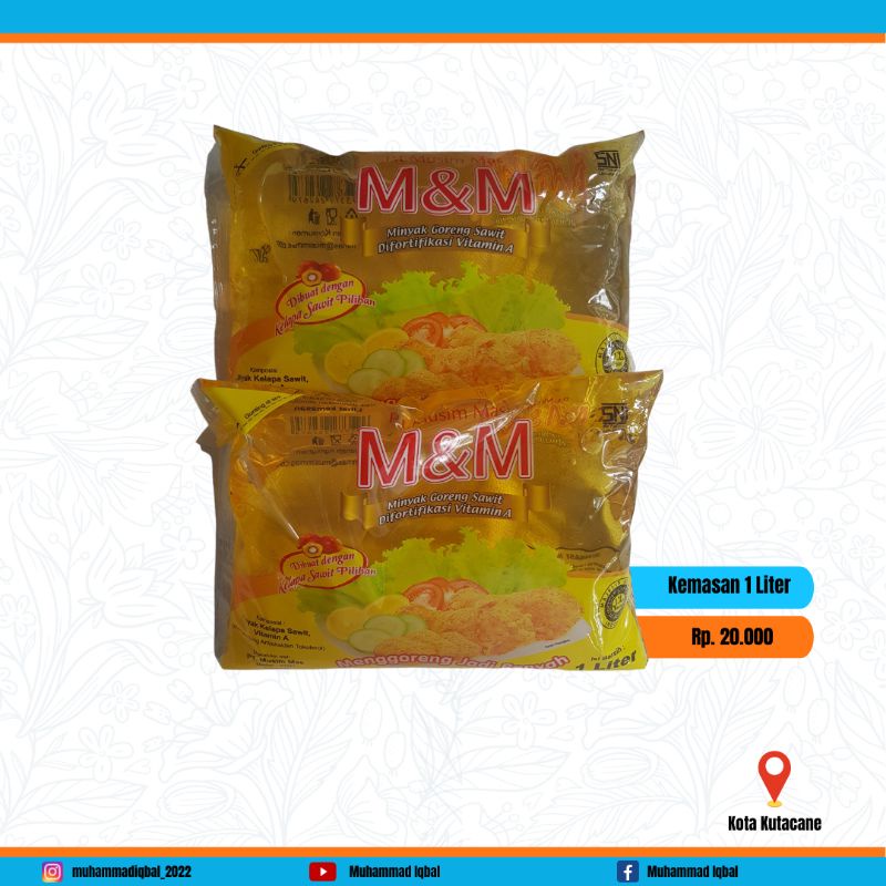 

MINYAK GORENG M&M KEMASAN 1 LITER