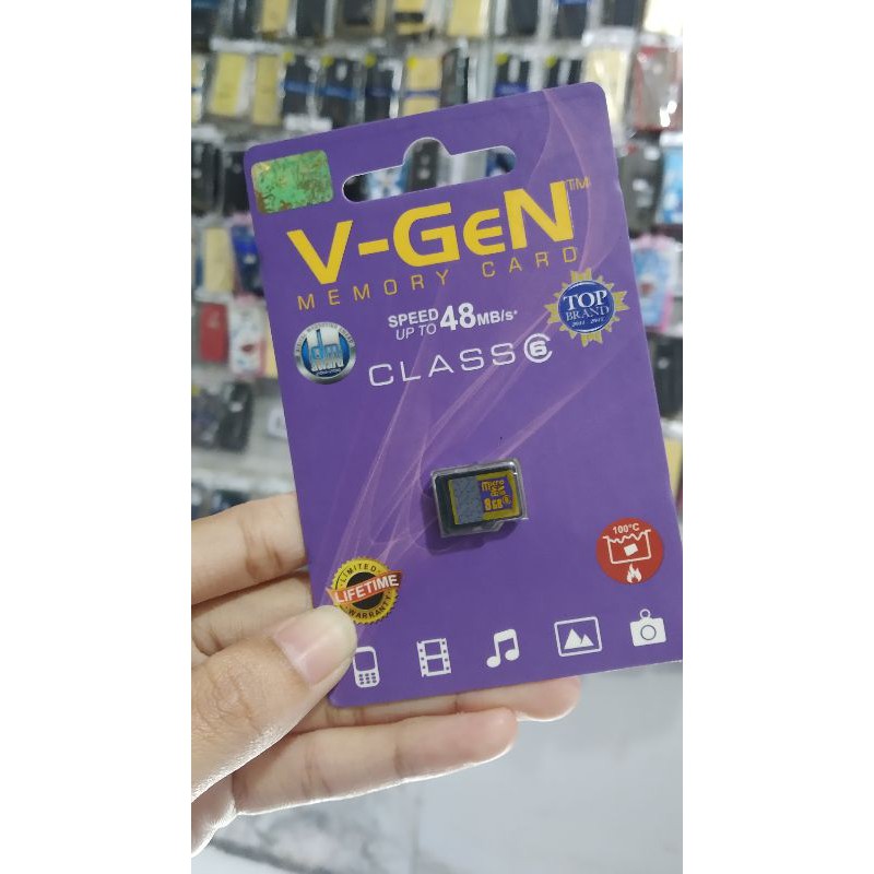 MEMORY CARD V-GEN CLASS 6 MICRO SD 8GB memori hp