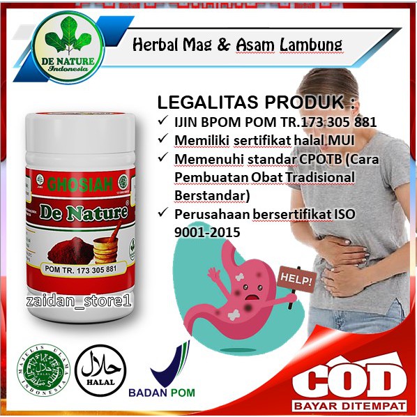 ✅🆗 Ghosiah De Nature Obat Tipes / Asam Lambung (Luka Lambung )
