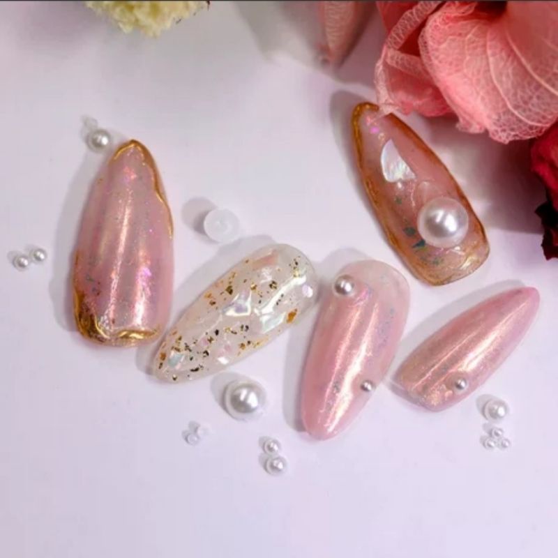 Mutiara Belah Half Pearl untuk Hiasan Nail Arts 1,5-6mm/Dekorasi Nail Arts