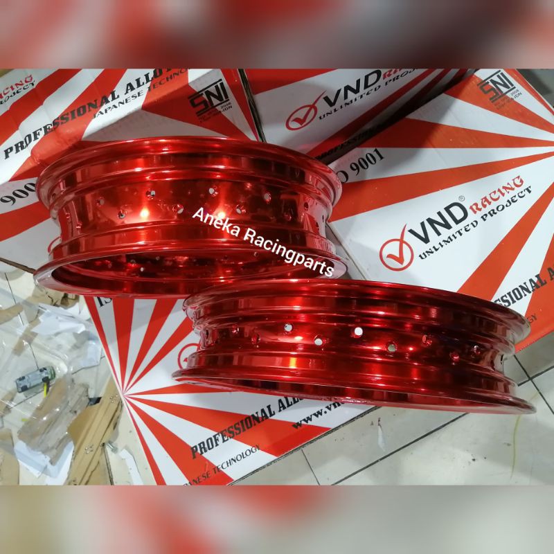 velg jari jari ring 14 vnd racing SNI 250 350 depan belakang / pelak ruji tapak lebar