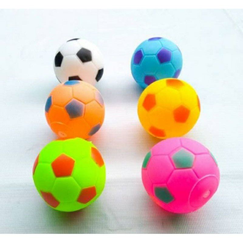 MAINAN ANAK -MAINAN BOLA KARET BUNYI B846 isi 6pcs