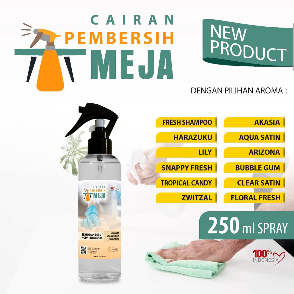 Cairan Pembersih Meja Aroma Wangi Anti Amis Kemasan 250 ML Spray