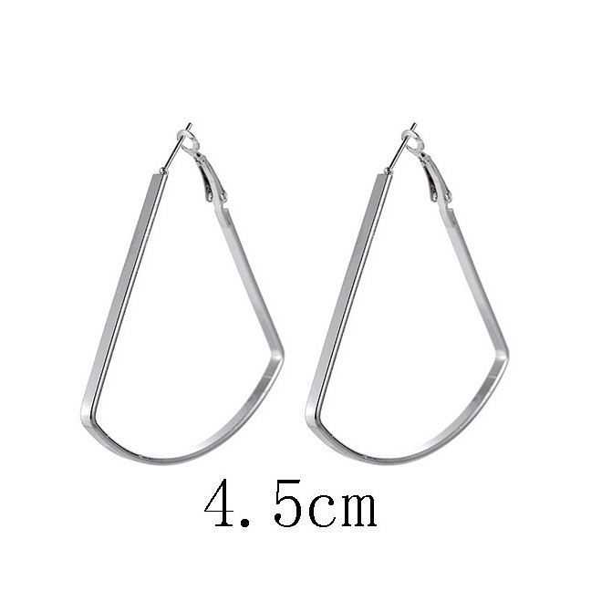 LRC Anting Tusuk Fashion  Color Geometry Shape Decorated Earrings