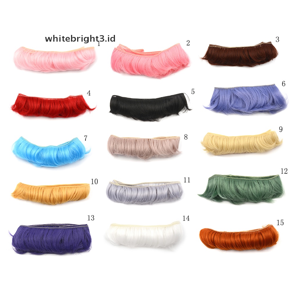 (whitebright3.id) Wig / Rambut Palsu handmade DIY Panjang 5cm Untuk Boneka BJD SD