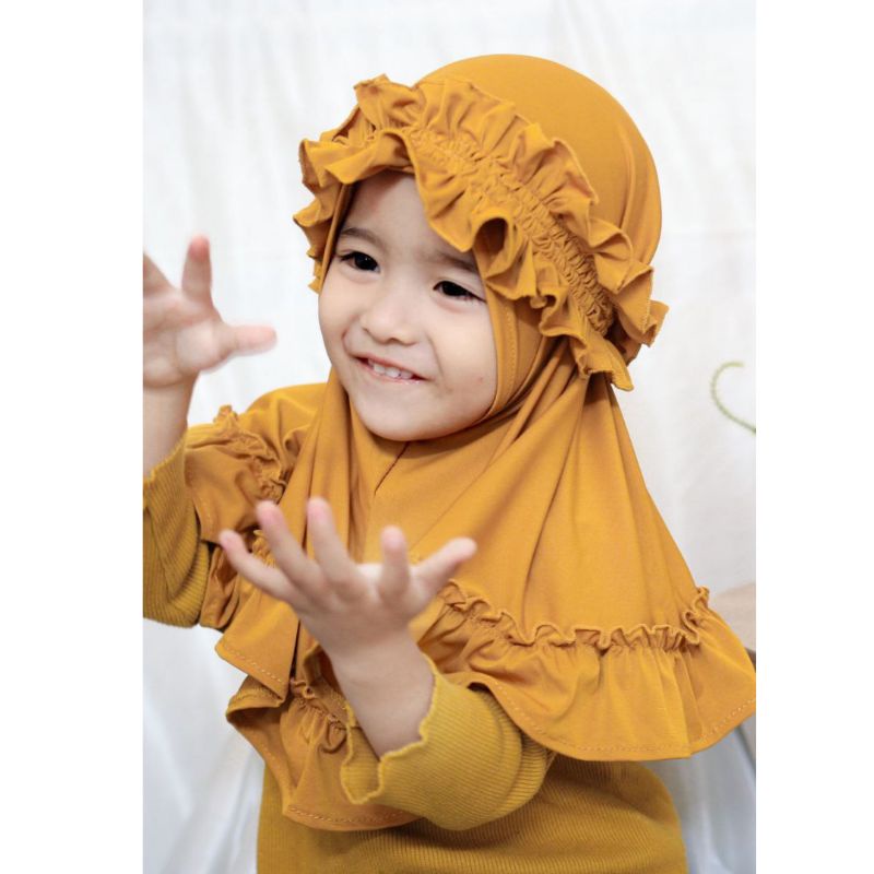 Afsheenastore Jilbab Curly Almahyra / Jilbab Anak Perempuan 1-7T