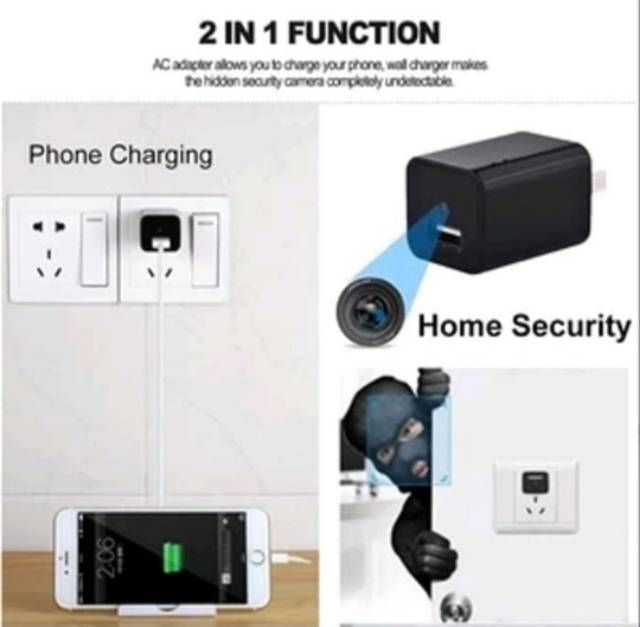 SPY CAM  - IP CAM ADAPTOR CHARGER / KAMERA SPY BENTUK CASAN WIFI FULLL HD 1080P