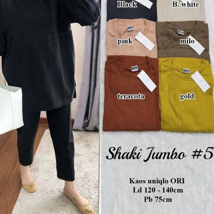 Penjualan Terbanyak.. SHAKI #2 #5 #6 / KELLEN TOP BLOUSE JUMBO KAOS WAFER UNIQLO LD 125 BY HASNA/ALF