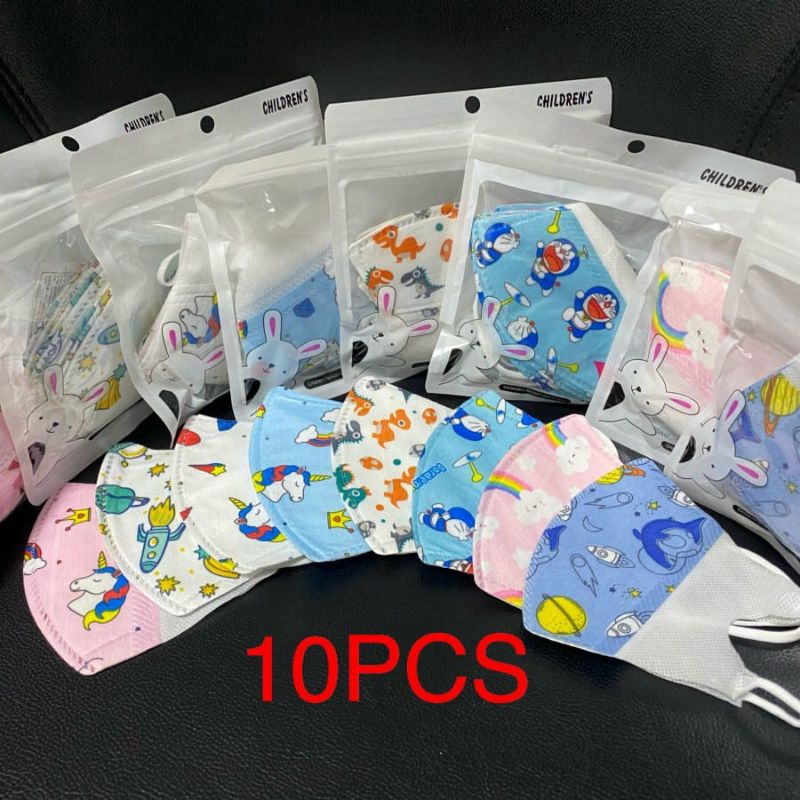 MASKER ANAK DUCKBILL  3 Ply Filtcare Kemenkes Motif isi 10 pcs