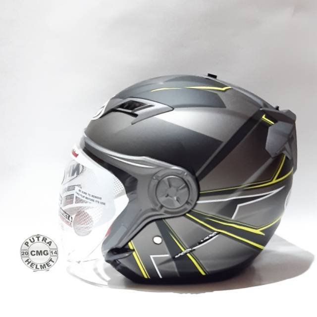 HELM NHK GLADIATOR HAWK BLACK YELLOW DOF
