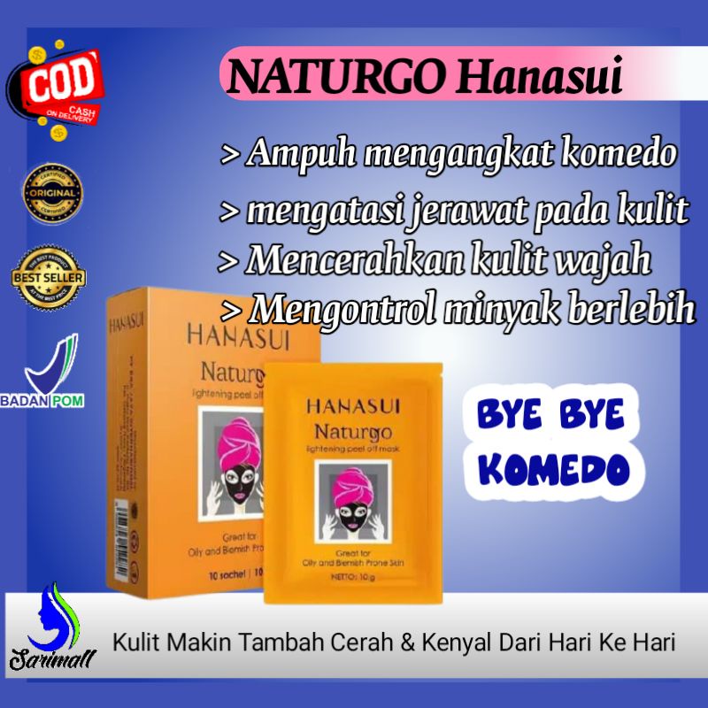 Termurah masker hanasui Naturgo Bpom perawatan wajah Masker Lumpur Original  / Anti Aging Bpom ORI