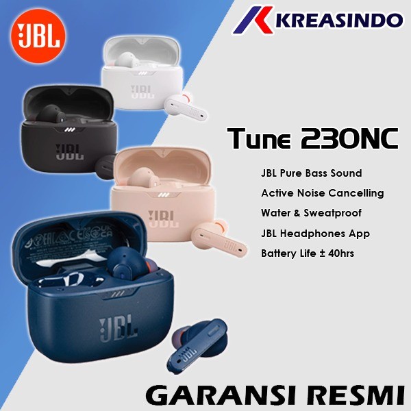 JBL Tune 230NC / T230 NC / T230NC / T230 NC TWS Earphone Resmi