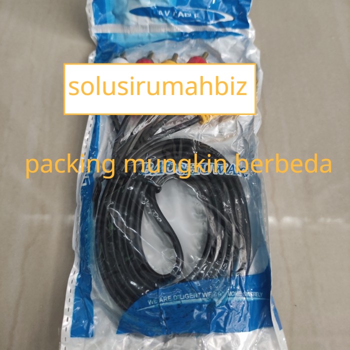 Kabel RCA 3 ke 3 p 1,5 meter HITAM Audio Video Cable 3-3 kabel dvd