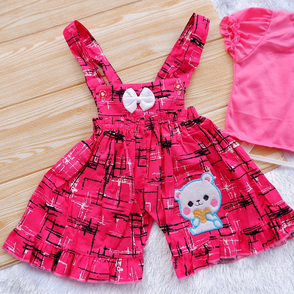 Stelan Pakaian 0-6 Bulan Baju & Jumper Kodok Anak Bayi Perempuan. Setelan Overal Baby Cewek Lucu & Murah-4