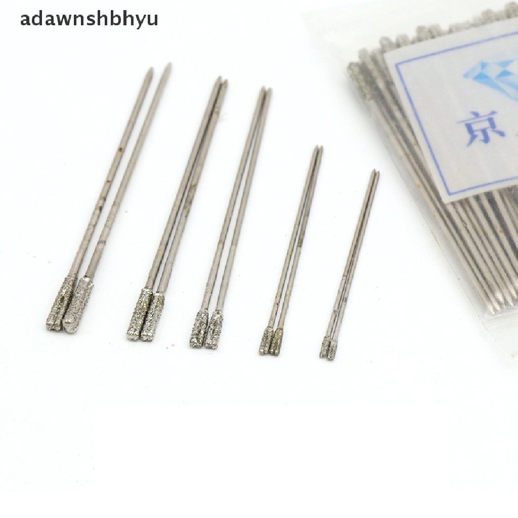 Adawnshbhyu 5Pcs 1mm-2.2mm Diamond Coated Tipped Drill Bit Untuk Ubin Kaca Perhiasan Hole Saw