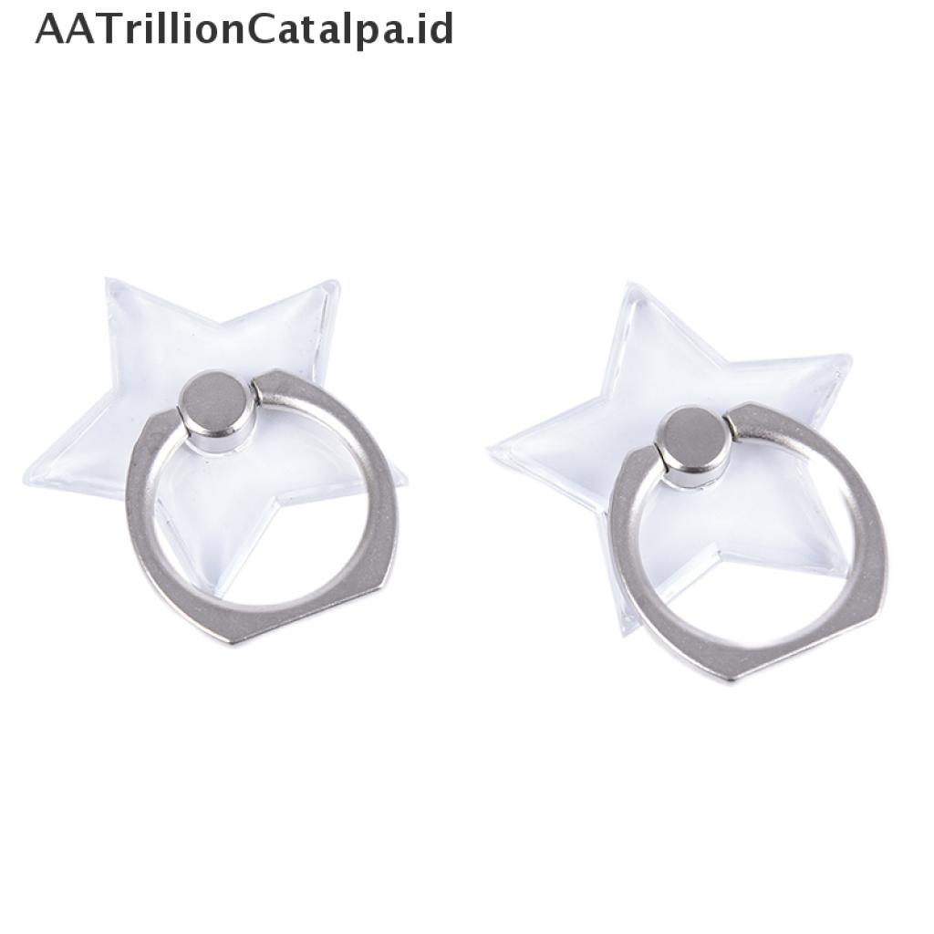 (AATrillionCatalpa) Ring Stand Holder Hp Universal Transparan Bisa Berputar 360 °