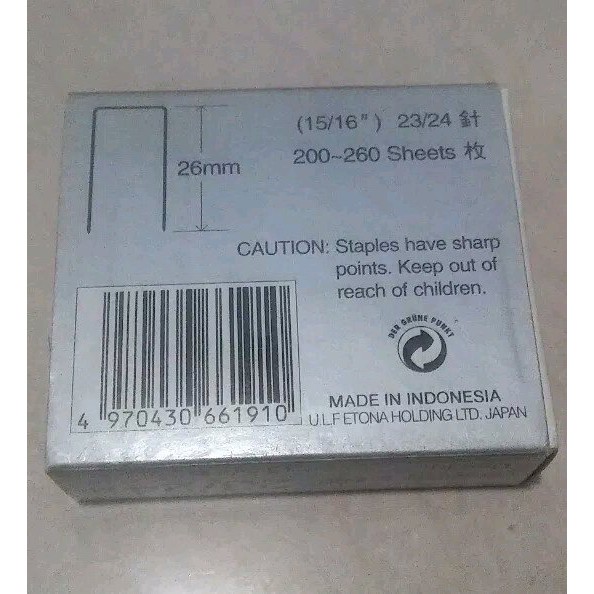 

ISI STAPLER STAPLES BESAR 23 PER 24 ETONA