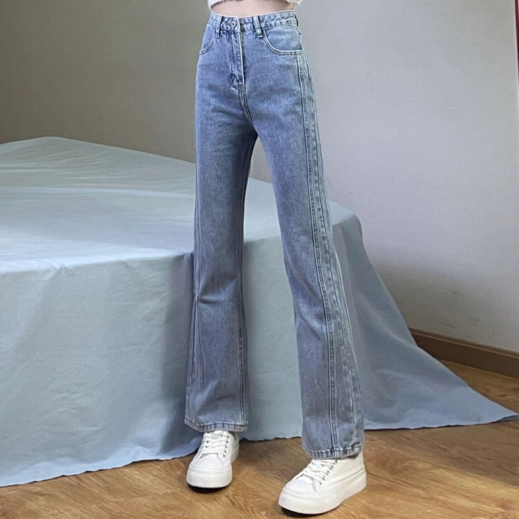 celana jeans wanita//celana panjang wanita// straight fit jeans wanita