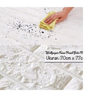 Wallpaper Dinding Wallpaper 3D Motif Foam Batu Bata  Promo!! Wallpaper Dinding 3D FOAM Wallfoam-3