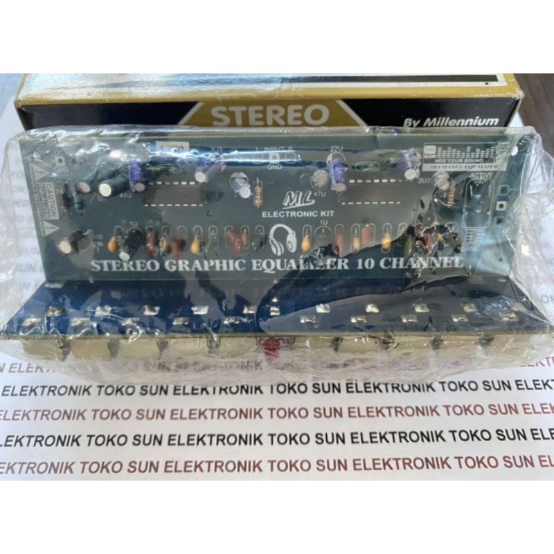 Kit Stereo Graphic Equalizer by Millenium 10 ch 10 channel