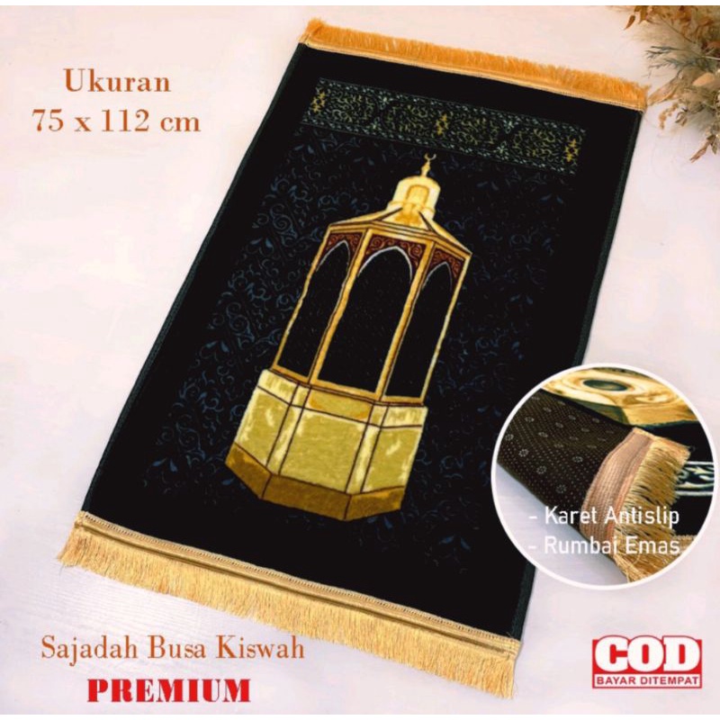 Sajadah Tebal Kiswah Rumbay Gold Super Premium