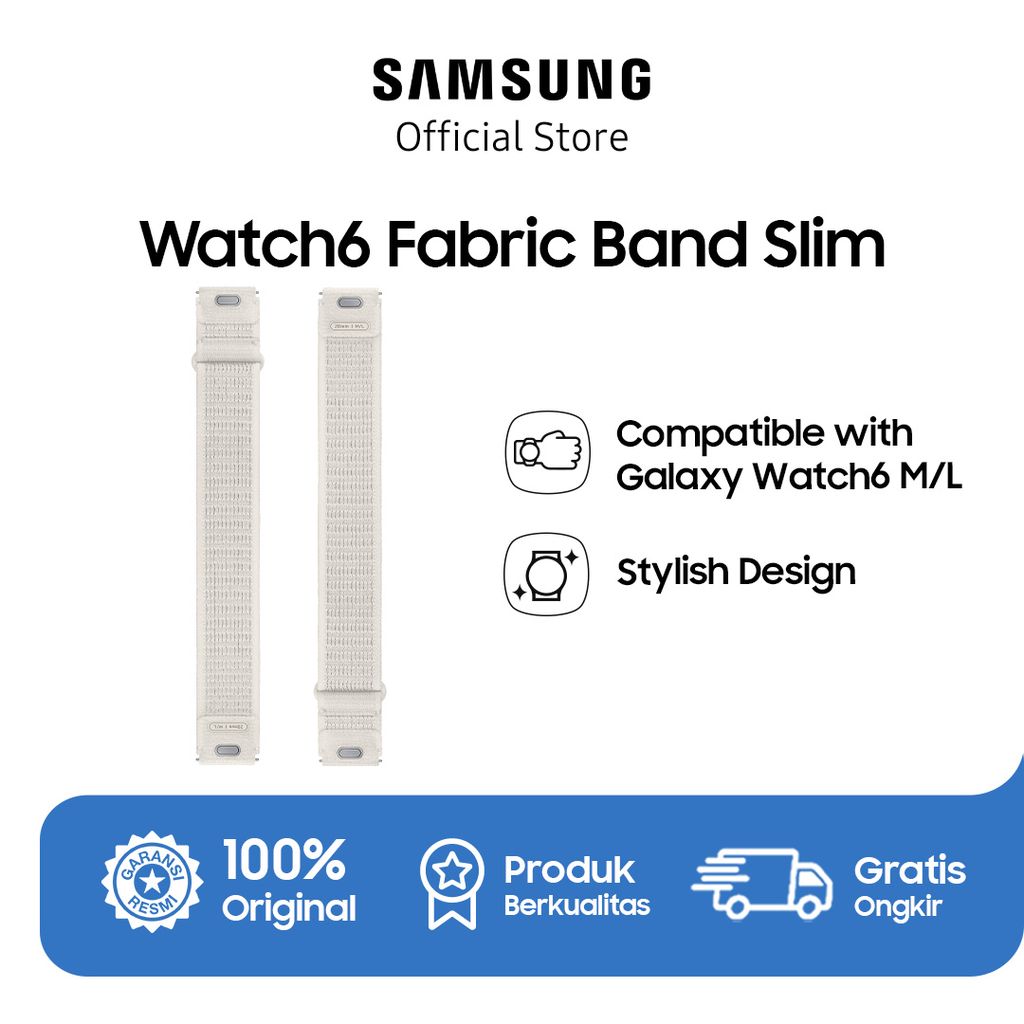 [Gift] Samsung Galaxy Watch6 Fabric Band Slim S/M - Beige