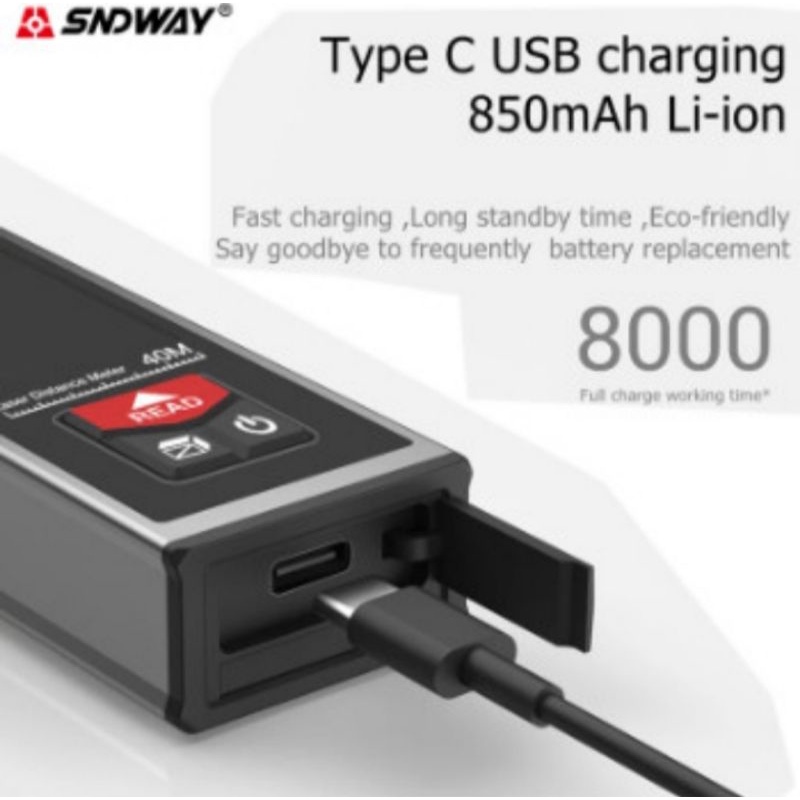 Meteran Laser Digital SNDWAY SW-B | Laser Merah