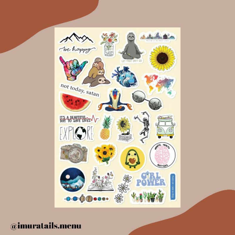 53pcs Sticker Tumblr Aesthetic 1