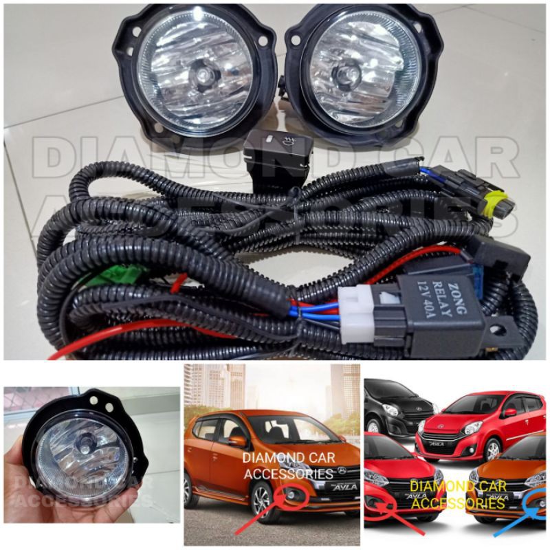 Foglamp fog lamp lampu kabut full kaca Toyota Agya Daihatsu Ayla