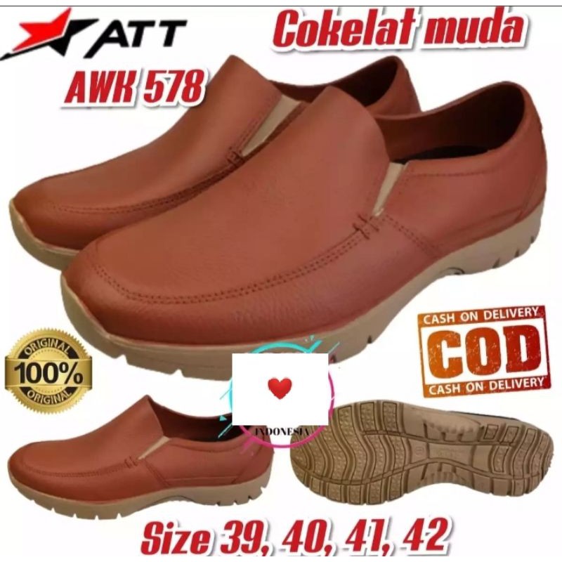 COD-Sepatu Pantofel Karet Pria ATT AWK 578/AWK557 AB 520