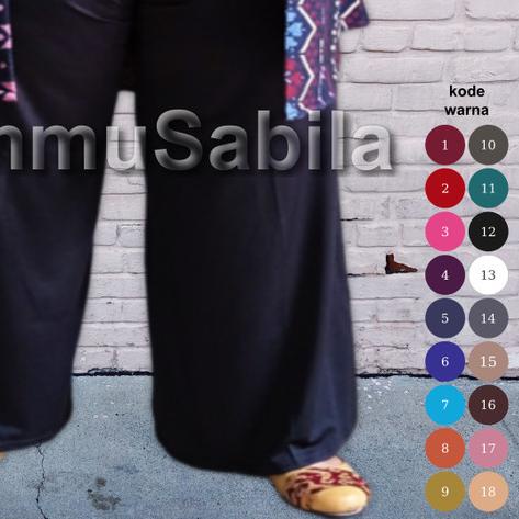 ☪ Celana Kulot XXXL Bigsize Super Jumbo Celana Panjang Kerja Wanita - Hitam Ω