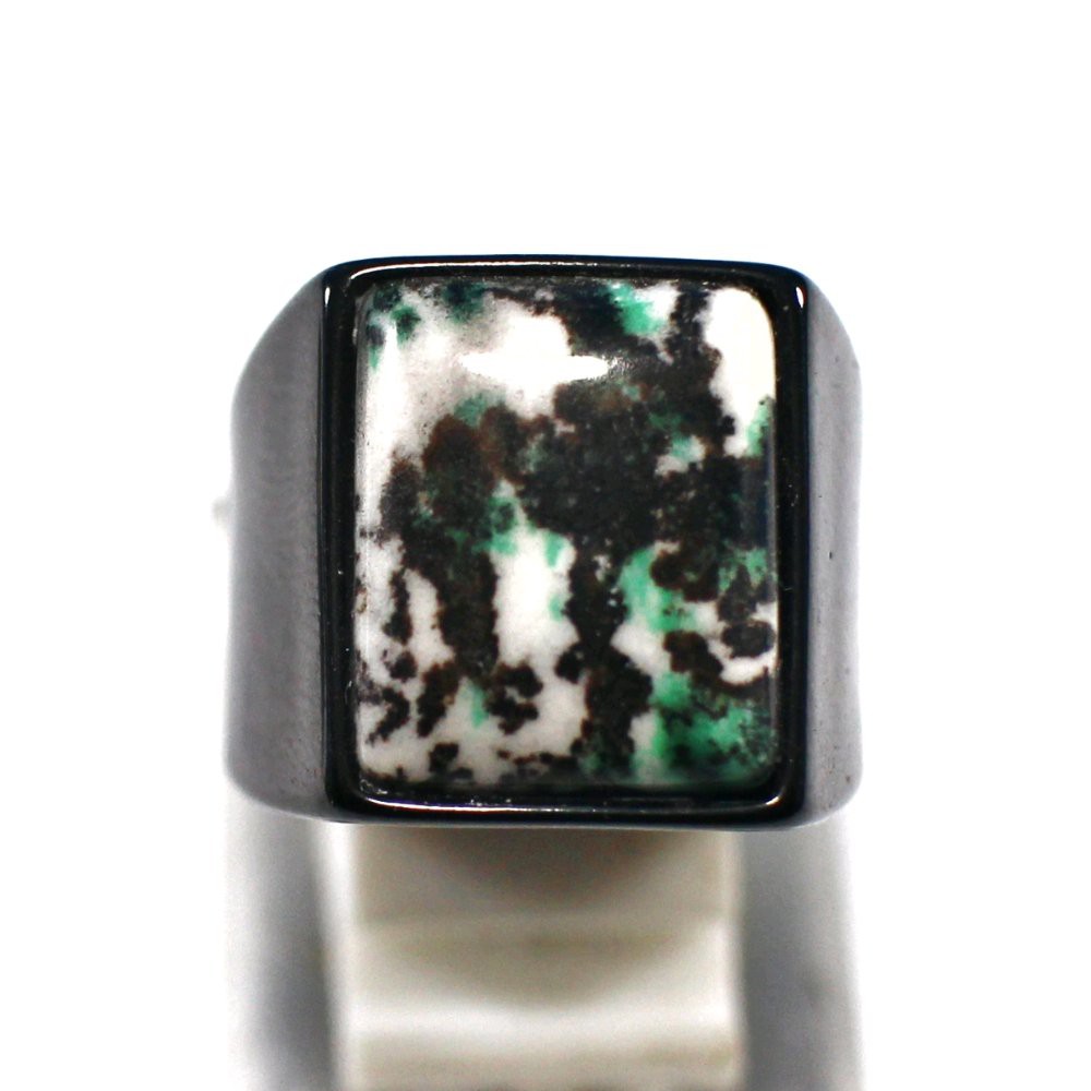 CINCIN BATU AKIK NATURAL PANCAWARNA GARUT GREEN RANE OCTAGON LANGKA BODYGLASS