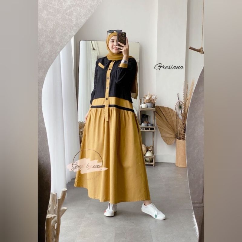 semi dress wanita gagil by ova ( Gresiana )