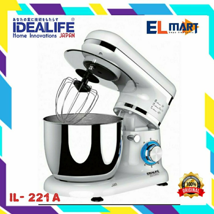 Idealife Stand Mixer Com Multi Speed IL 221 A - 221A IL221A Berdiri