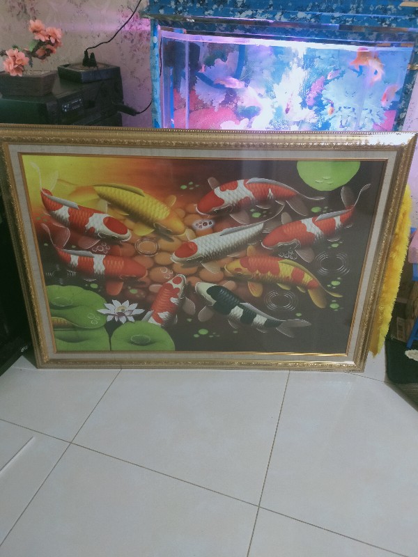Lukisan Ikan Koi Fengshui
