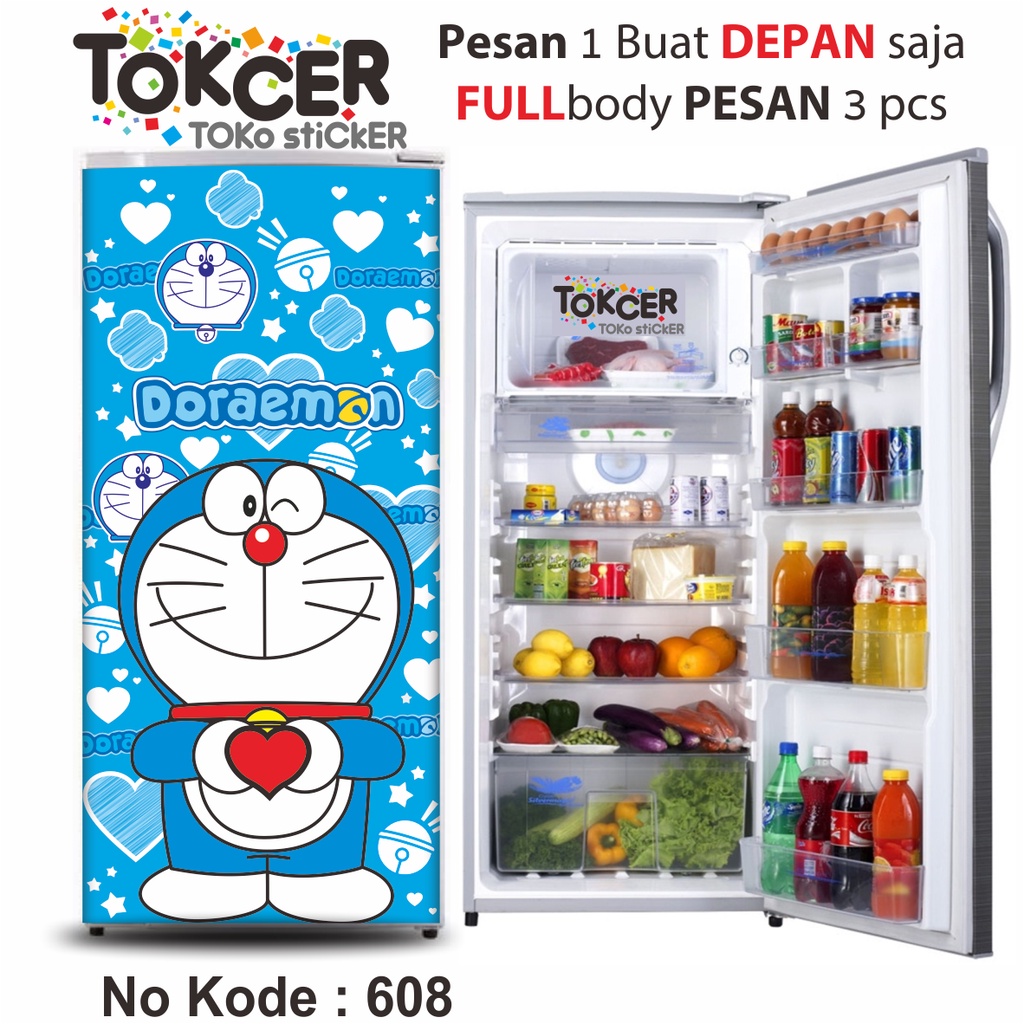 Stiker Kulkas 1 Pintu dan 2 Pintu DORAEMON