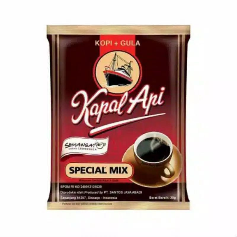 

KAPAL API SPESIAL MIX / KOPI DAN GULA / 1 RENTENG ISI 10 SACHET